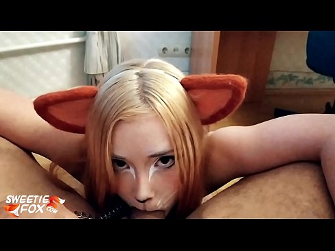 ❤️ キツネがチンポを飲み込み、口の中にザーメンを出す ️ 上質ポルノ ❌️❤